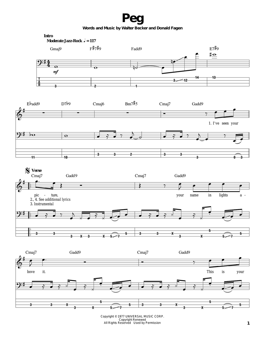 Peg Acoustic Guitar scores gallery preview page 1