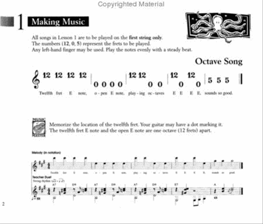 The FJH Young Beginner Guitar Method, Performance Book 1 Easy Guitar scores gallery preview page 2