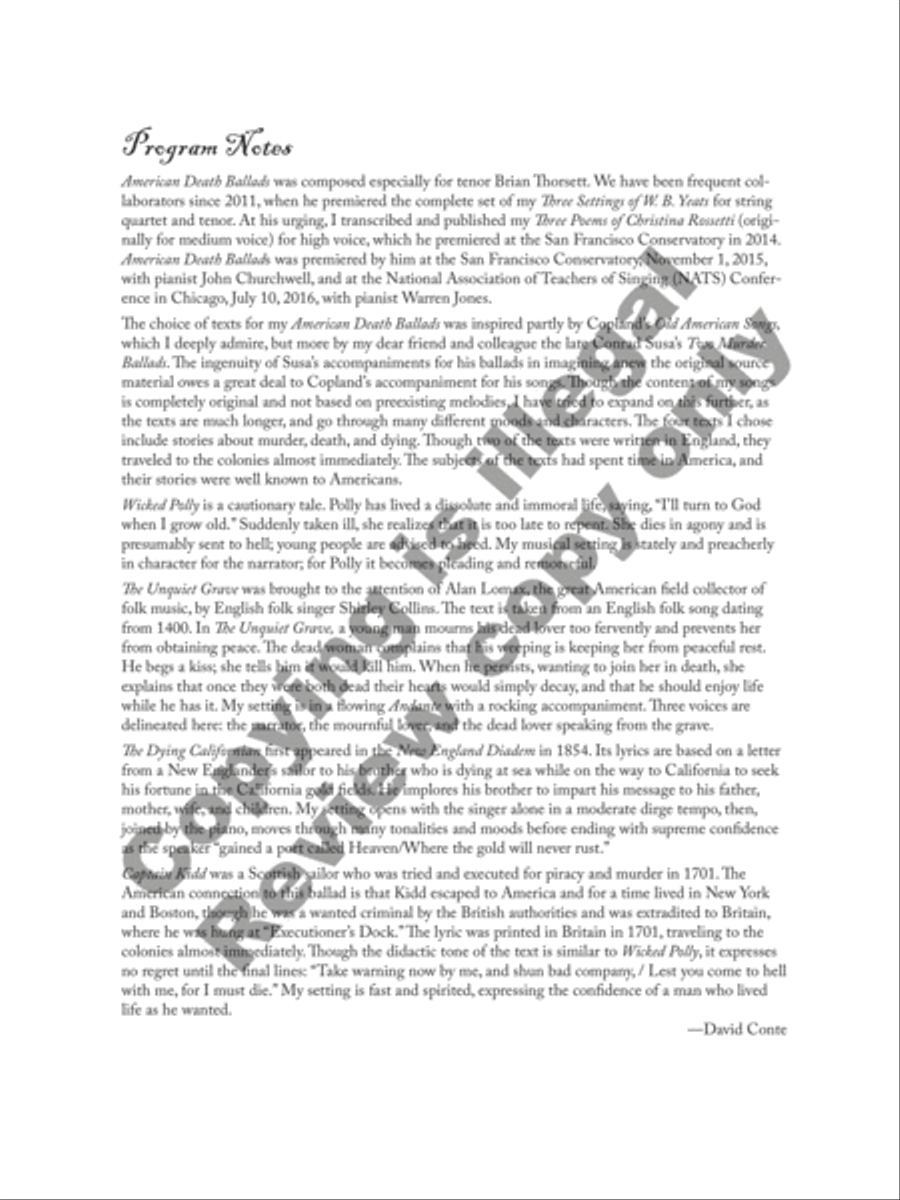 American Death Ballads (Piano/Vocal Score) High Voice scores gallery preview page 23