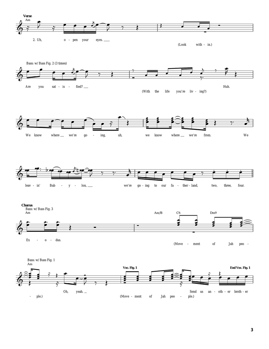 Exodus Bass Guitar Tablature scores gallery preview page 3