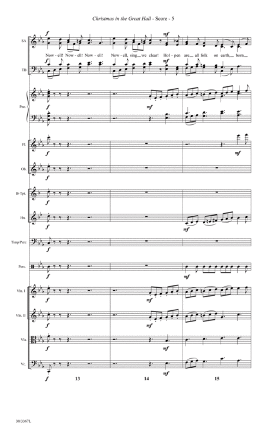 Christmas in the Great Hall - Instrumental Ensemble Score and Parts Choir scores gallery preview page 8