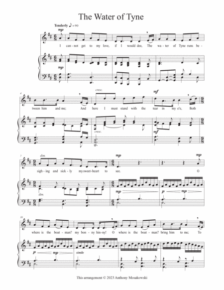 Three Northumbrian Folk Songs for Soprano Voice and Piano image number null