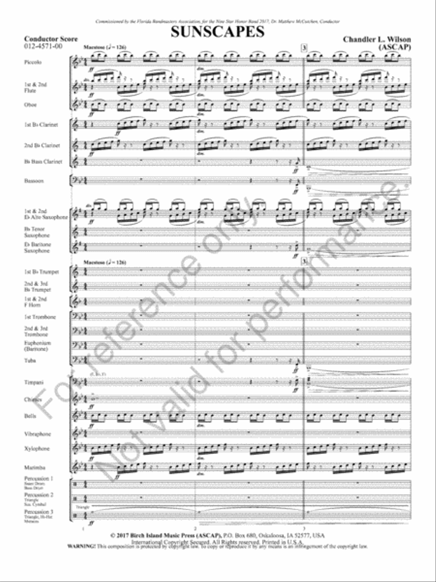 Sunscapes Sunscapes Concert Band scores gallery preview page 4