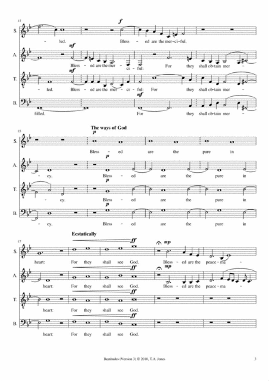 Beatitudes 4-Part scores gallery preview page 4