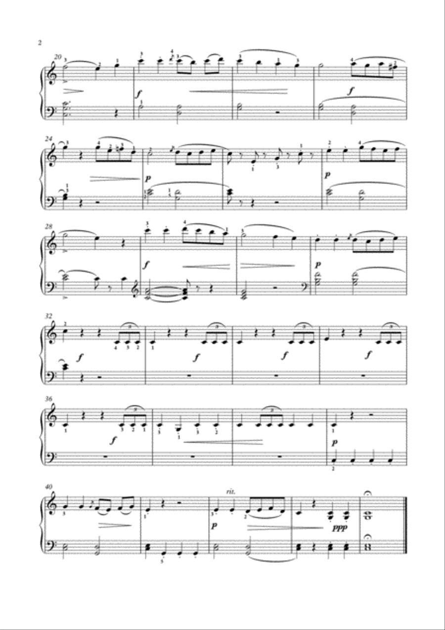 Masterpieces for easy piano 5 by M. Clementi and J.Haydn Easy Piano scores gallery preview page 2