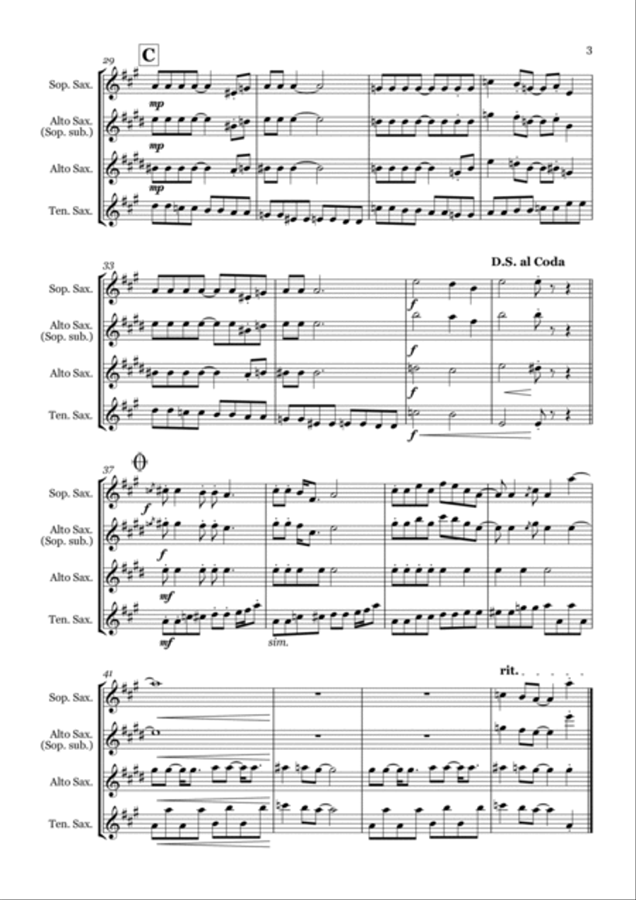 Lady Madonna Woodwind Trio scores gallery preview page 3