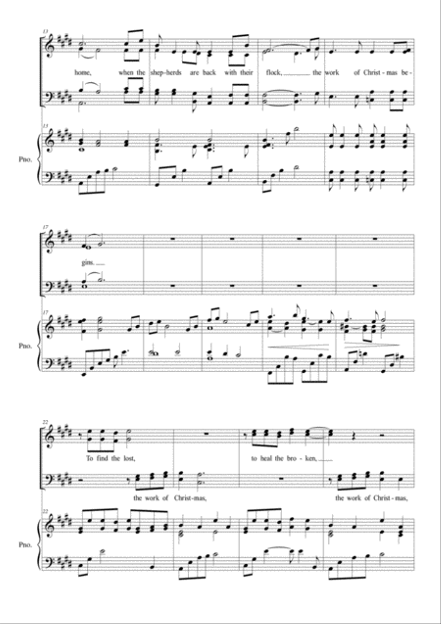 When the Song of the Angels is Stilled 4-Part scores gallery preview page 3