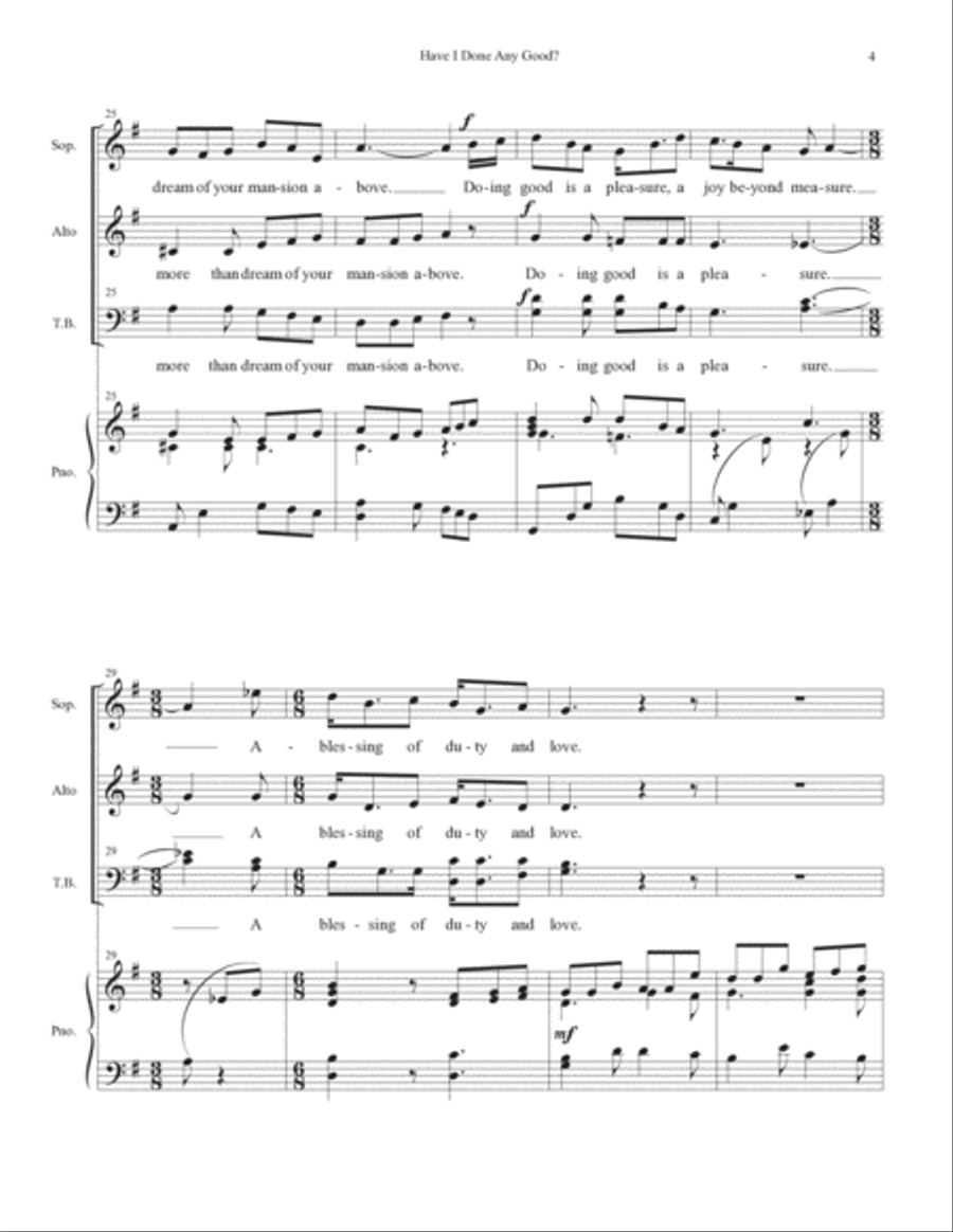 Have I Done Any Good in the World Today? Divisi scores gallery preview page 5
