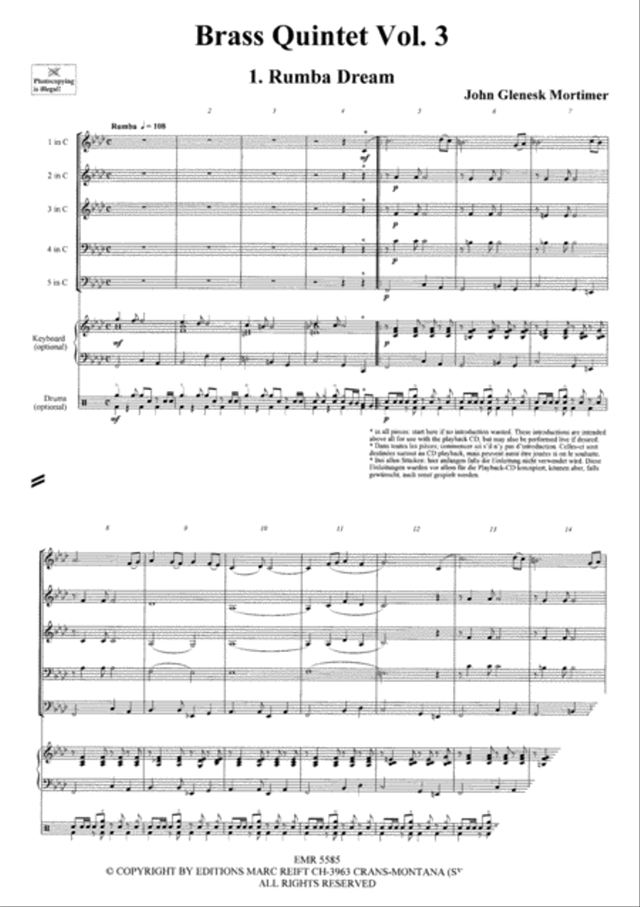 Quintets Volume 3 Quintets Volume 3 Brass Band scores gallery preview page 3