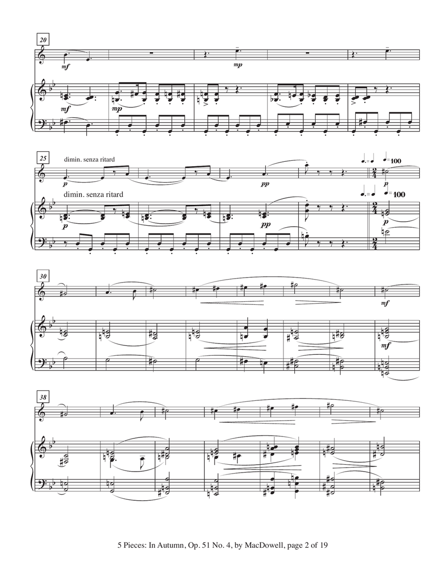 Five Pieces by Edward MacDowell Woodwind Duet scores gallery preview page 5