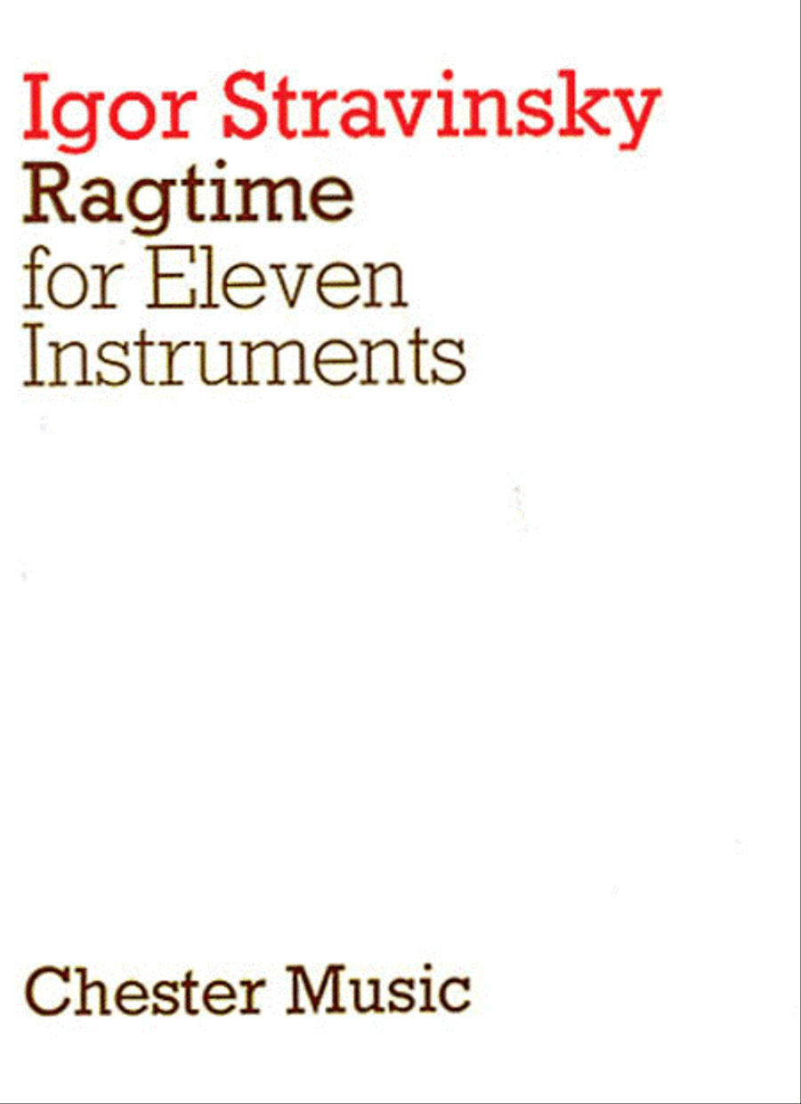 Igor Stravinsky: Ragtime For Eleven Instruments Collection / Songbook scores gallery preview page 1