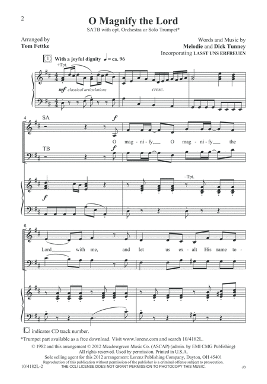 O Magnify the Lord O Magnify the Lord 4-Part scores gallery preview page 3