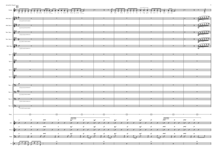 Somethin' Stupid Jazz Ensemble scores gallery preview page 5