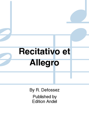 Book cover for Recitativo et Allegro