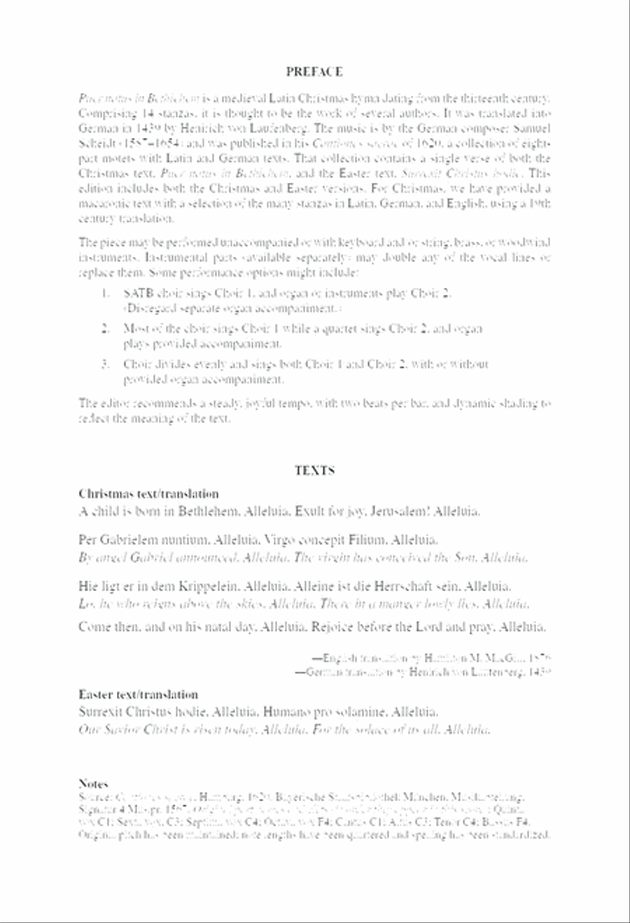 Puer natus in Bethlehem and Surrexit Christus hodie 4-Part scores gallery preview page 2