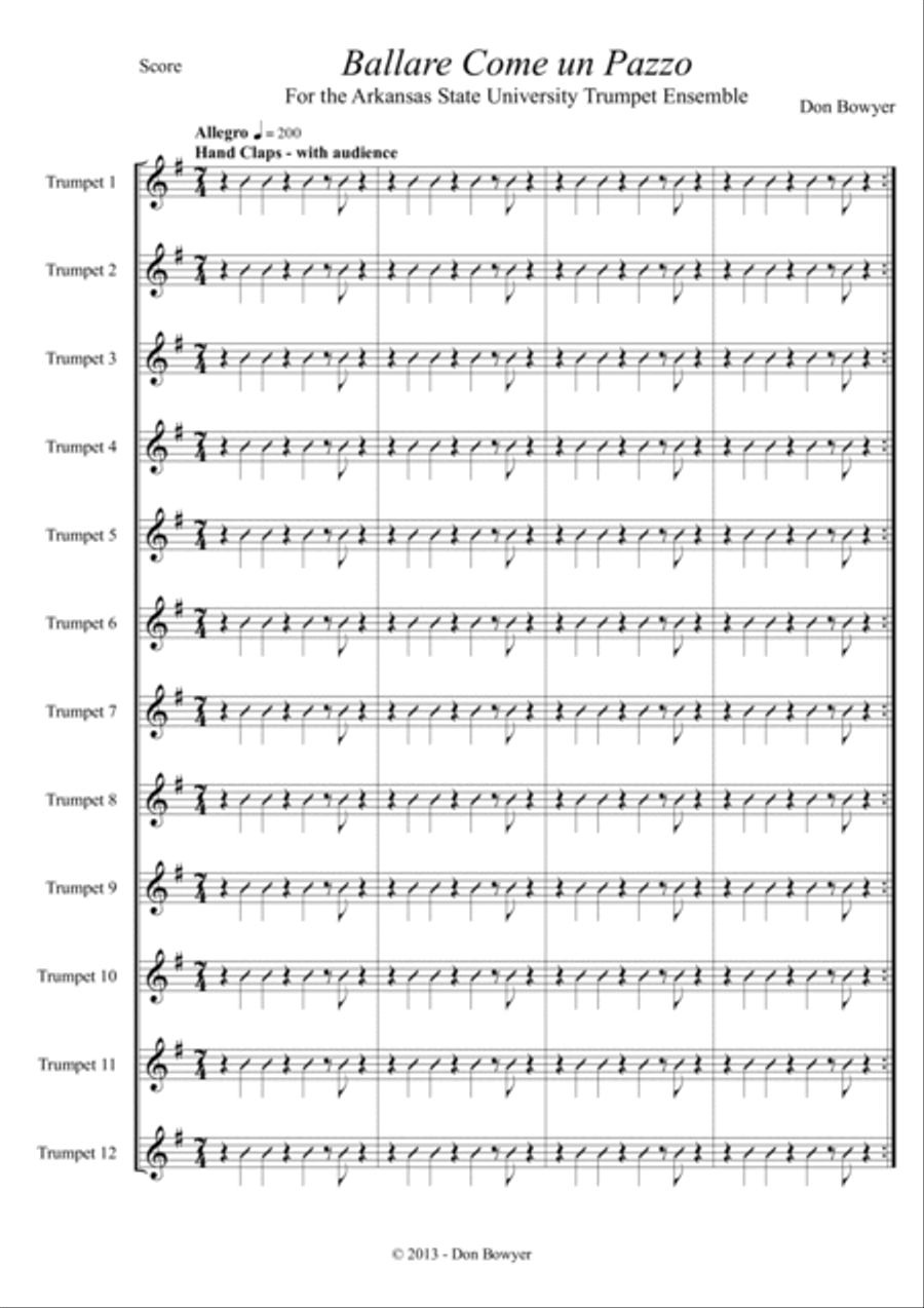 Ballare Come un Pazzo (A4 size) 2-Part scores gallery preview page 2