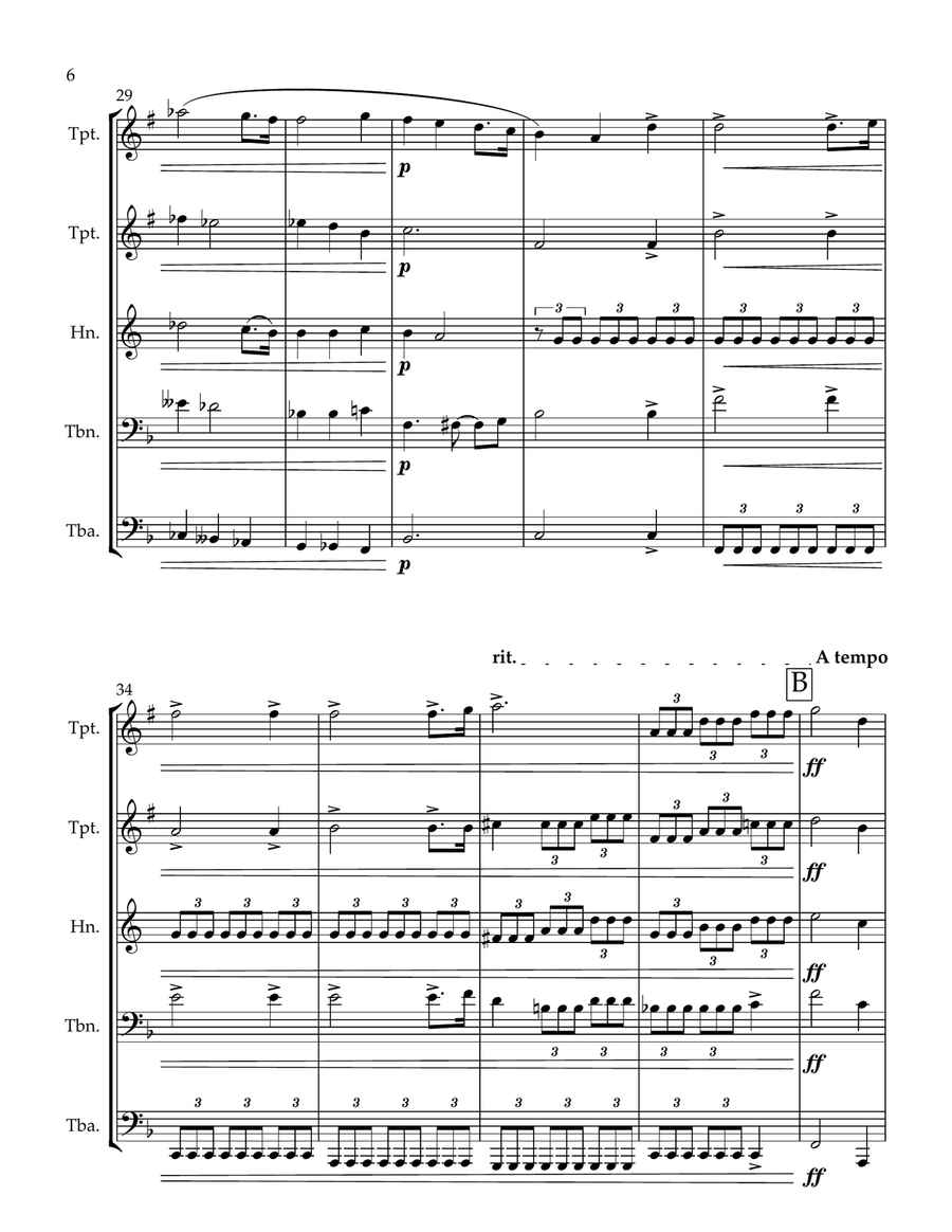 Pilgrims Chorus from Tannhauser - Brass Quintet Brass Quintet scores gallery preview page 6
