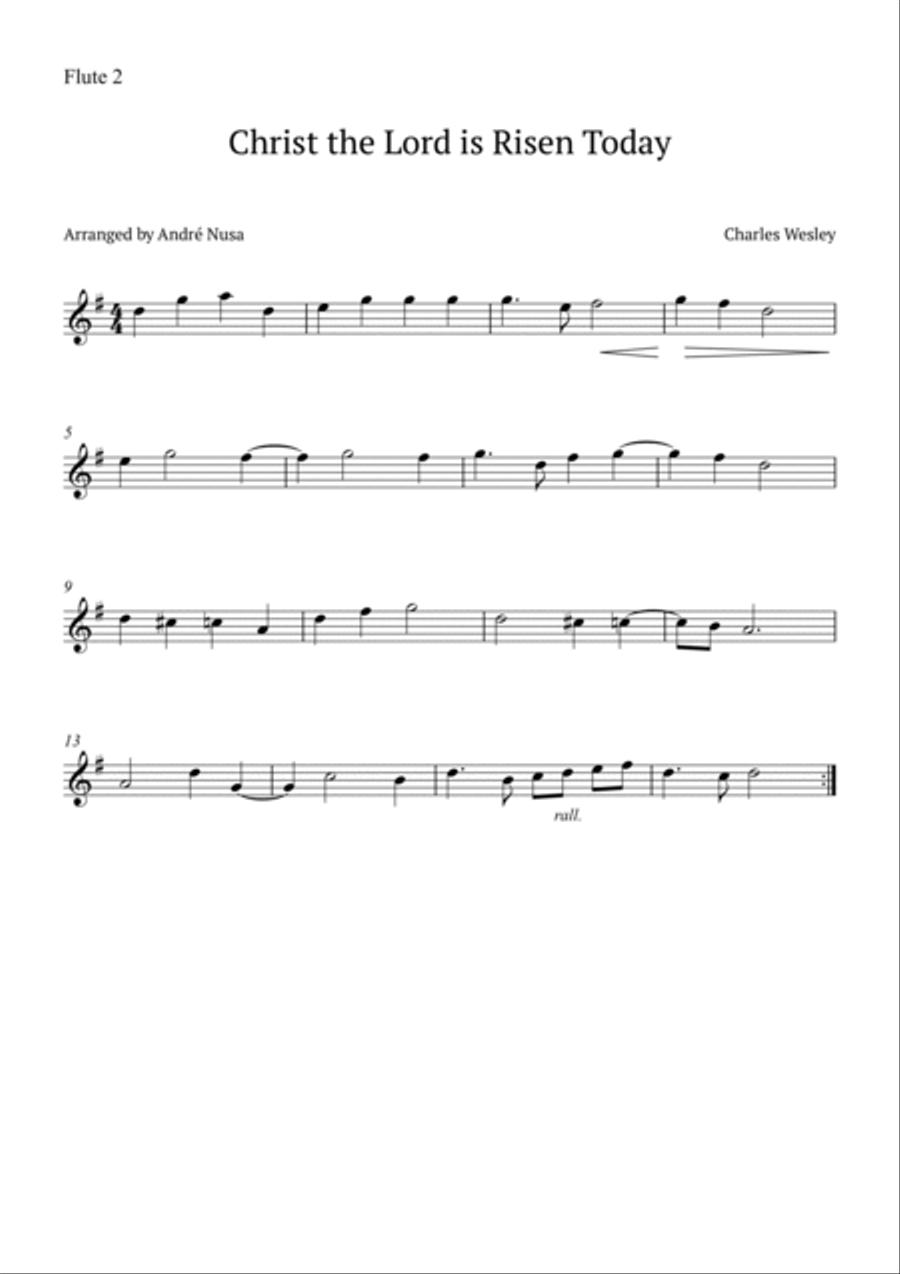 Christ the Lord is Risen Today Woodwind Quintet scores gallery preview page 4