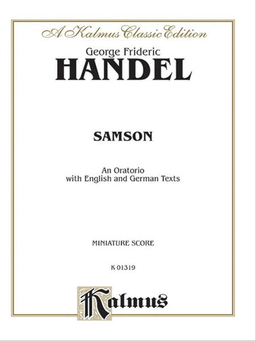 Samson (1743) 4-Part scores gallery preview page 1