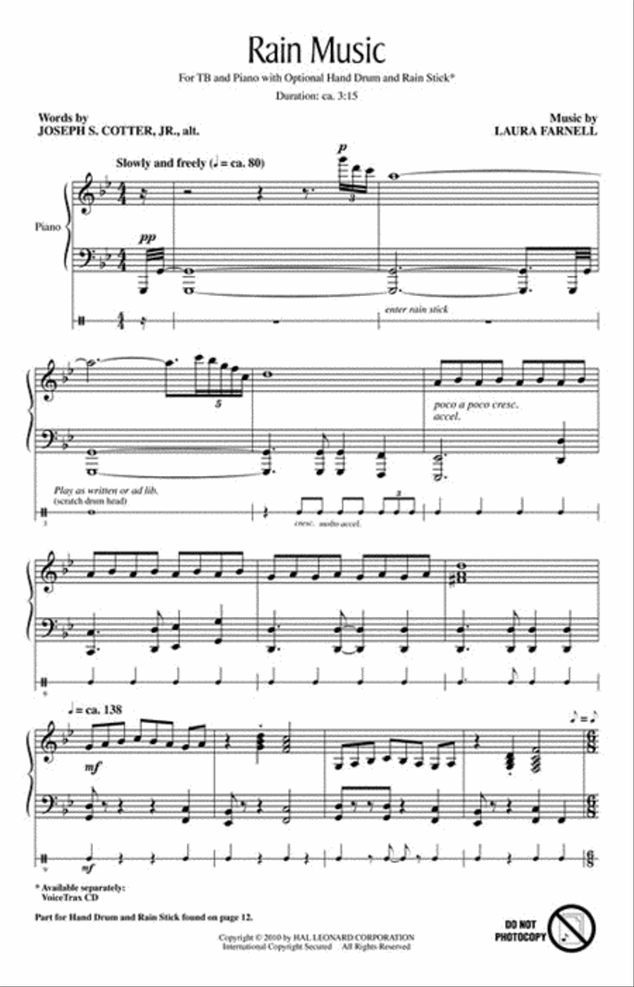 Rain Music Choir scores gallery preview page 2