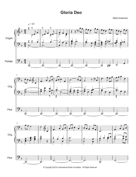 Gloria Deo for organ by Mark Andersen