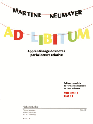 Book cover for Ad Libitum (im1) Cahiers Complets De Formation Musicale En 3 Volumes, Appren