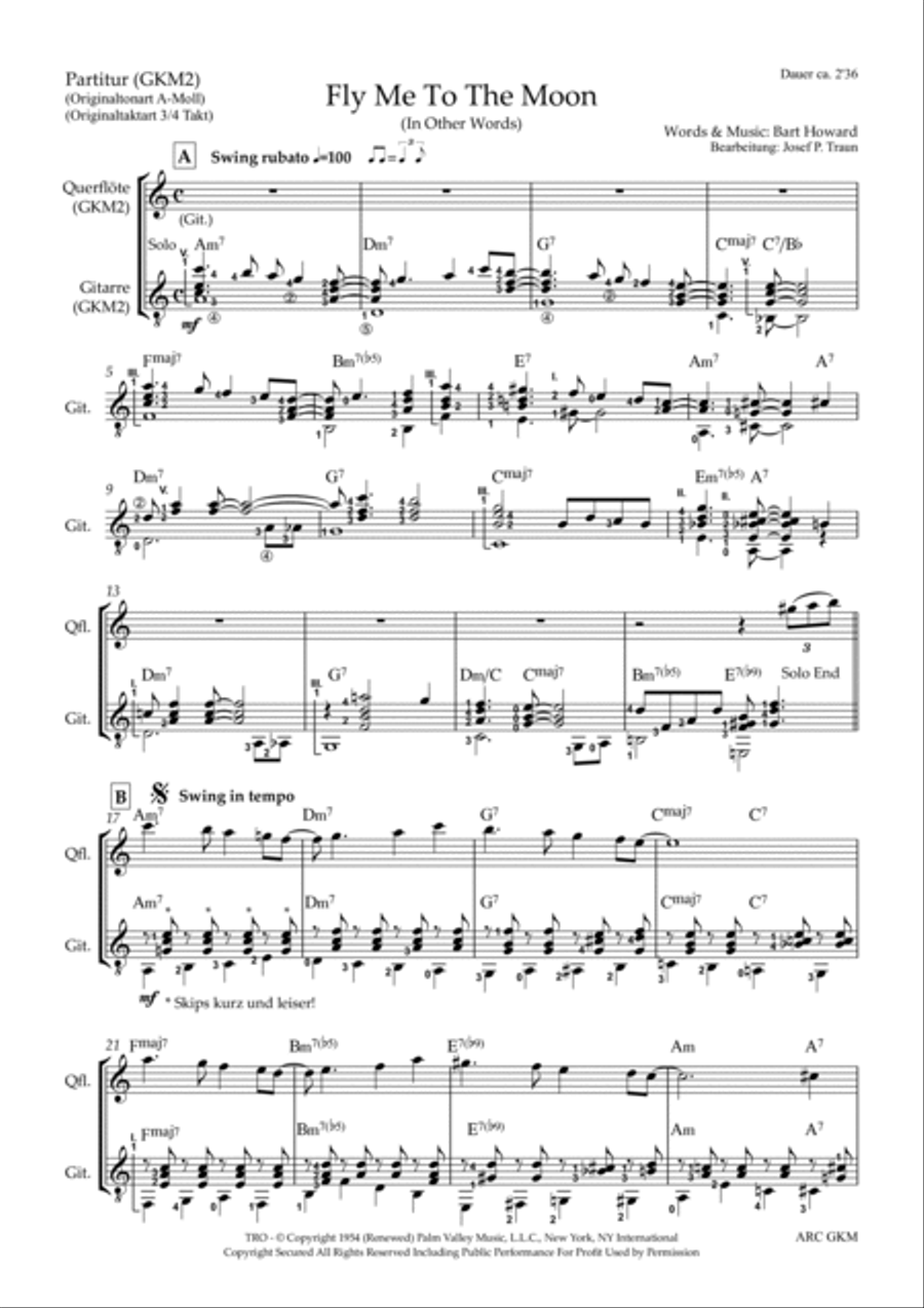 Fly Me To The Moon (In Other Words) Flute scores gallery preview page 2