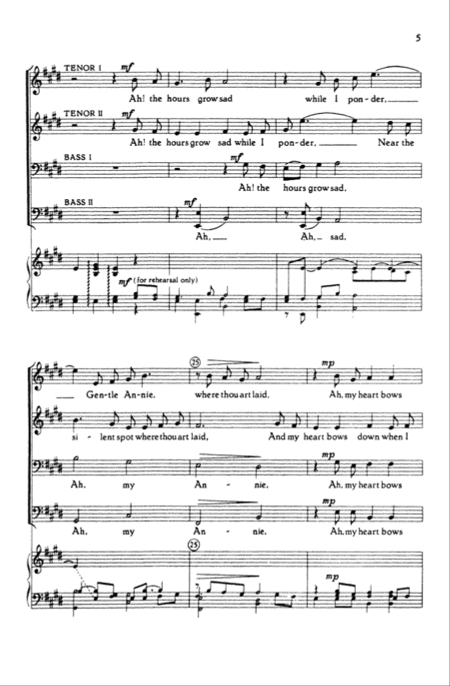 Gentle Annie Gentle Annie Choir scores gallery preview page 3