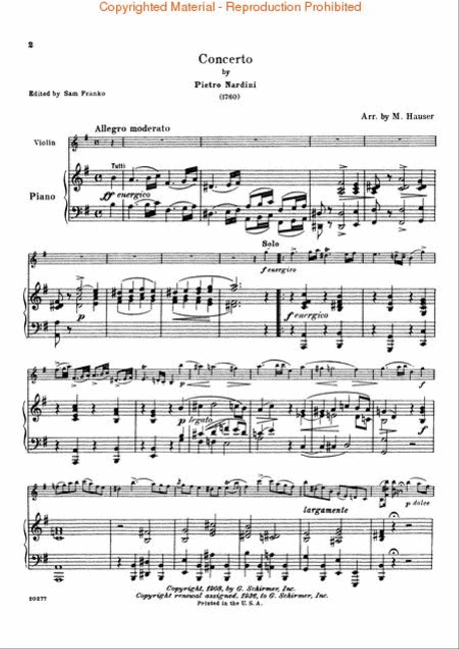 Concerto in E minor Orchestra scores gallery preview page 2