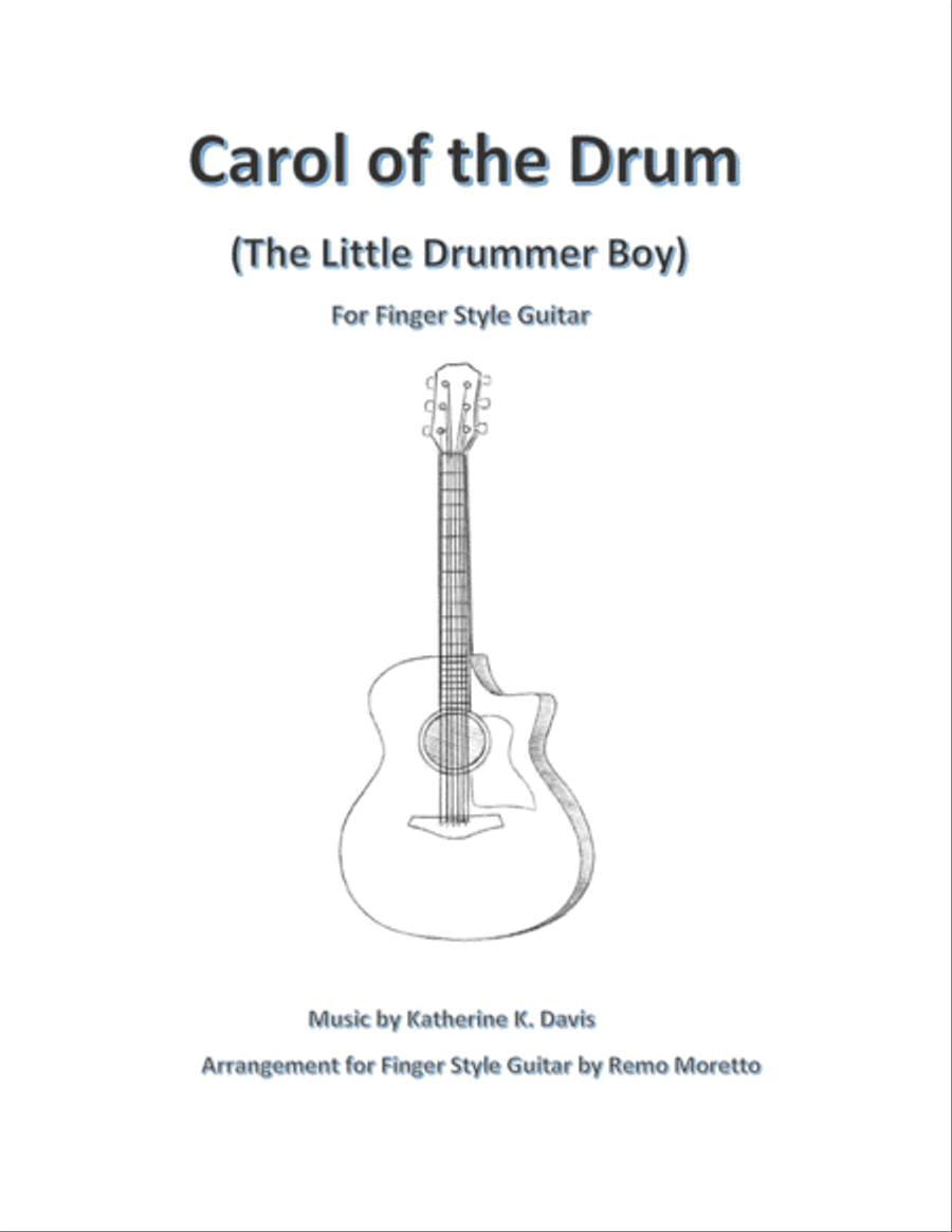 Carol Of The Drum Guitar Tablature scores gallery preview page 1