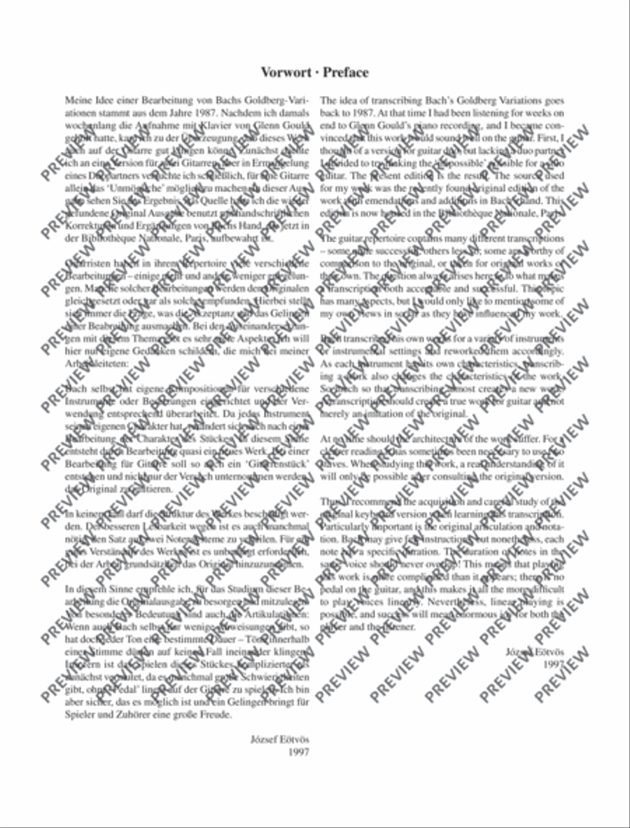 Goldberg Variations Classical Guitar scores gallery preview page 3