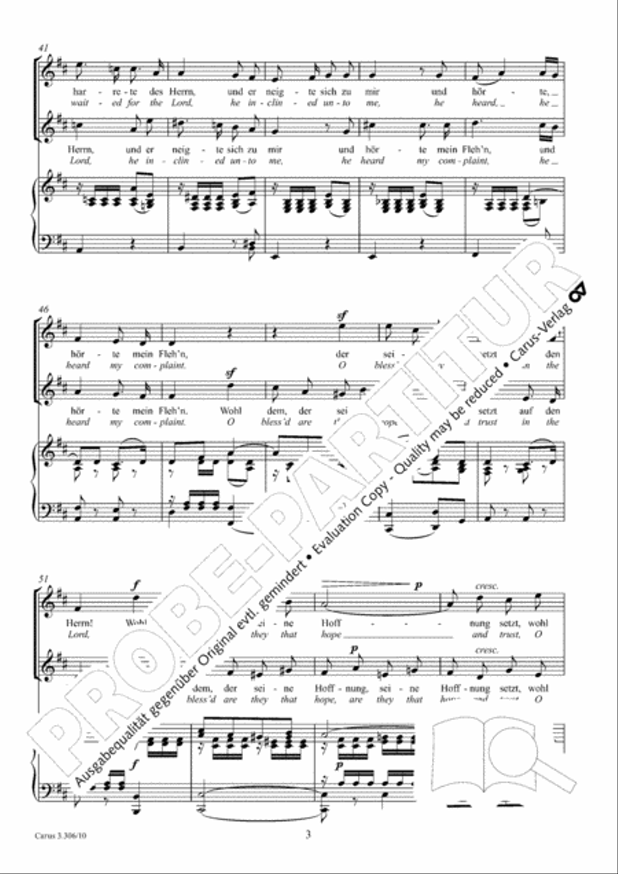 Ich harrete des Herrn Ich harrete des Herrn 2-Part scores gallery preview page 4