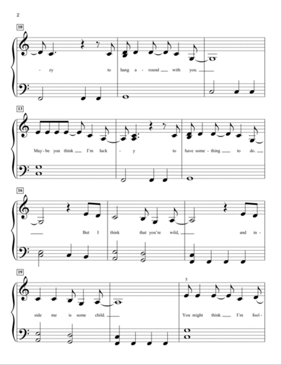 You Might Think (from Cars 2) Easy Piano scores gallery preview page 2