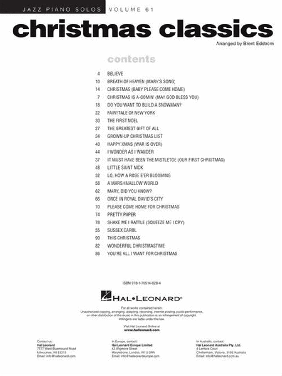 Christmas Classics Piano Solo scores gallery preview page 3