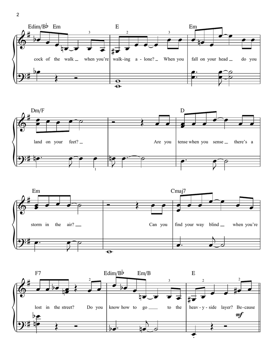 Jellicle Songs For Jellicle Cats (from the Motion Picture Cats) Easy Piano scores gallery preview page 2