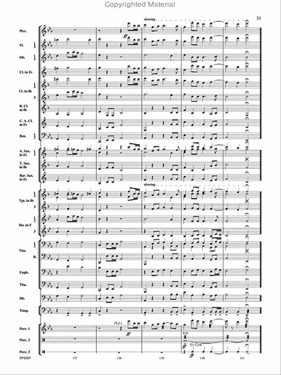 Procession of the Academics Concert Band scores gallery preview page 32