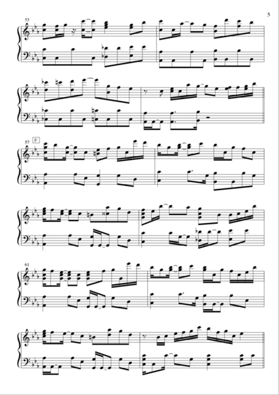 Yoruni Kakeru Piano Solo scores gallery preview page 5