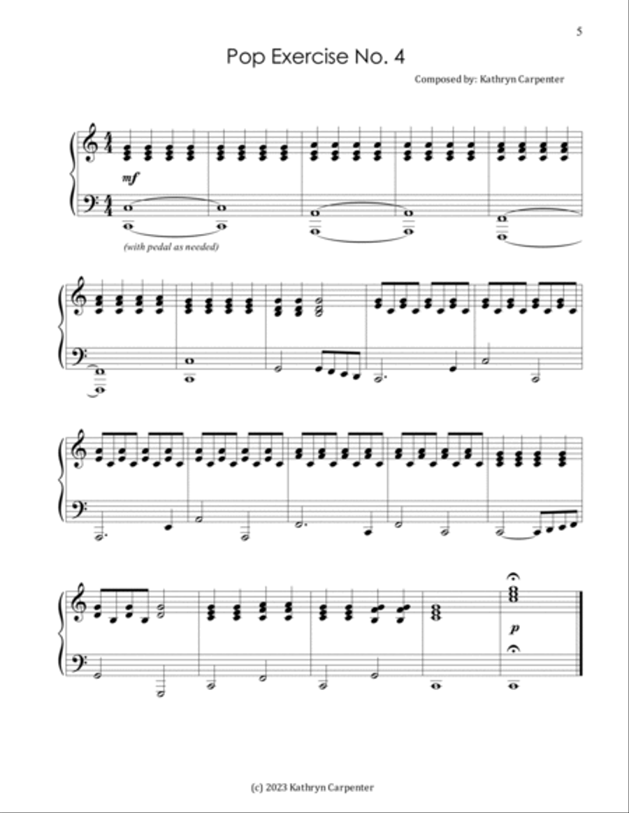 Contemporary, Pop, Rock, and Jazz Finger Exercises for Piano Piano Method scores gallery preview page 5