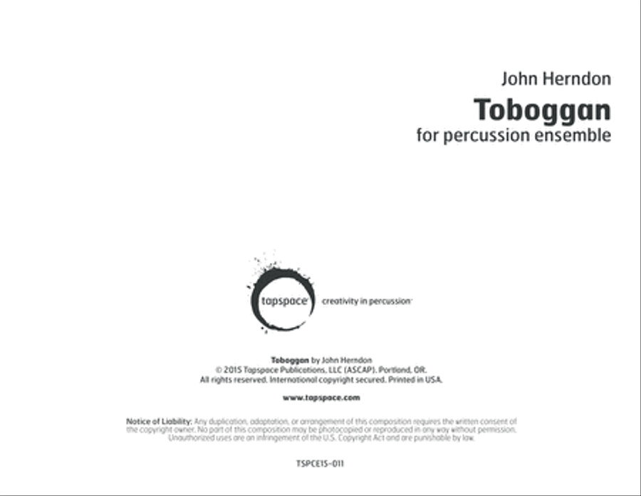 Toboggan Percussion Ensemble scores gallery preview page 2