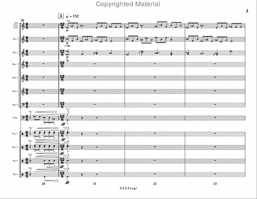 ZZZZing! ZZZZing! Percussion Ensemble scores gallery preview page 4