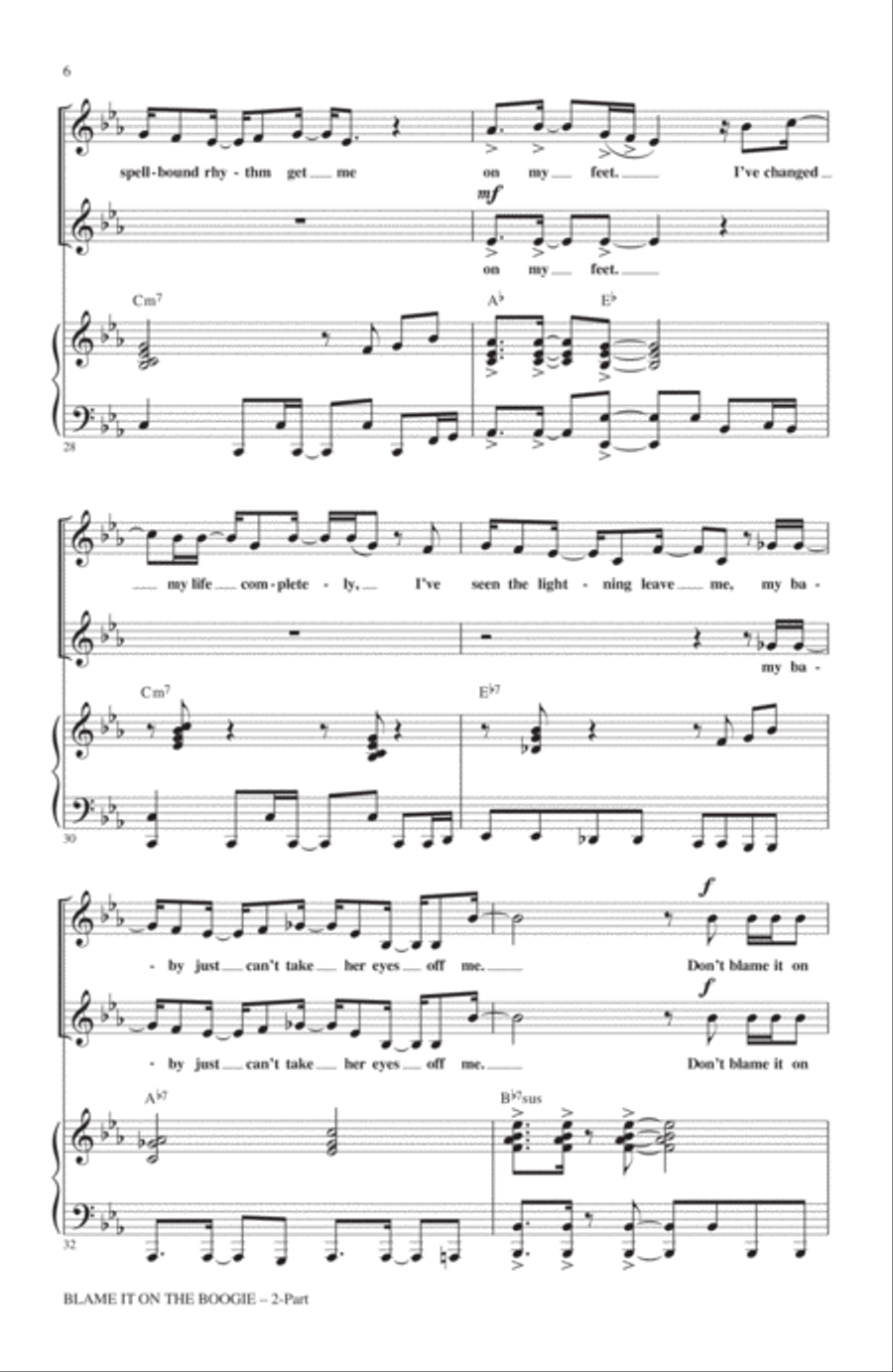 Blame It On The Boogie 2-Part scores gallery preview page 5