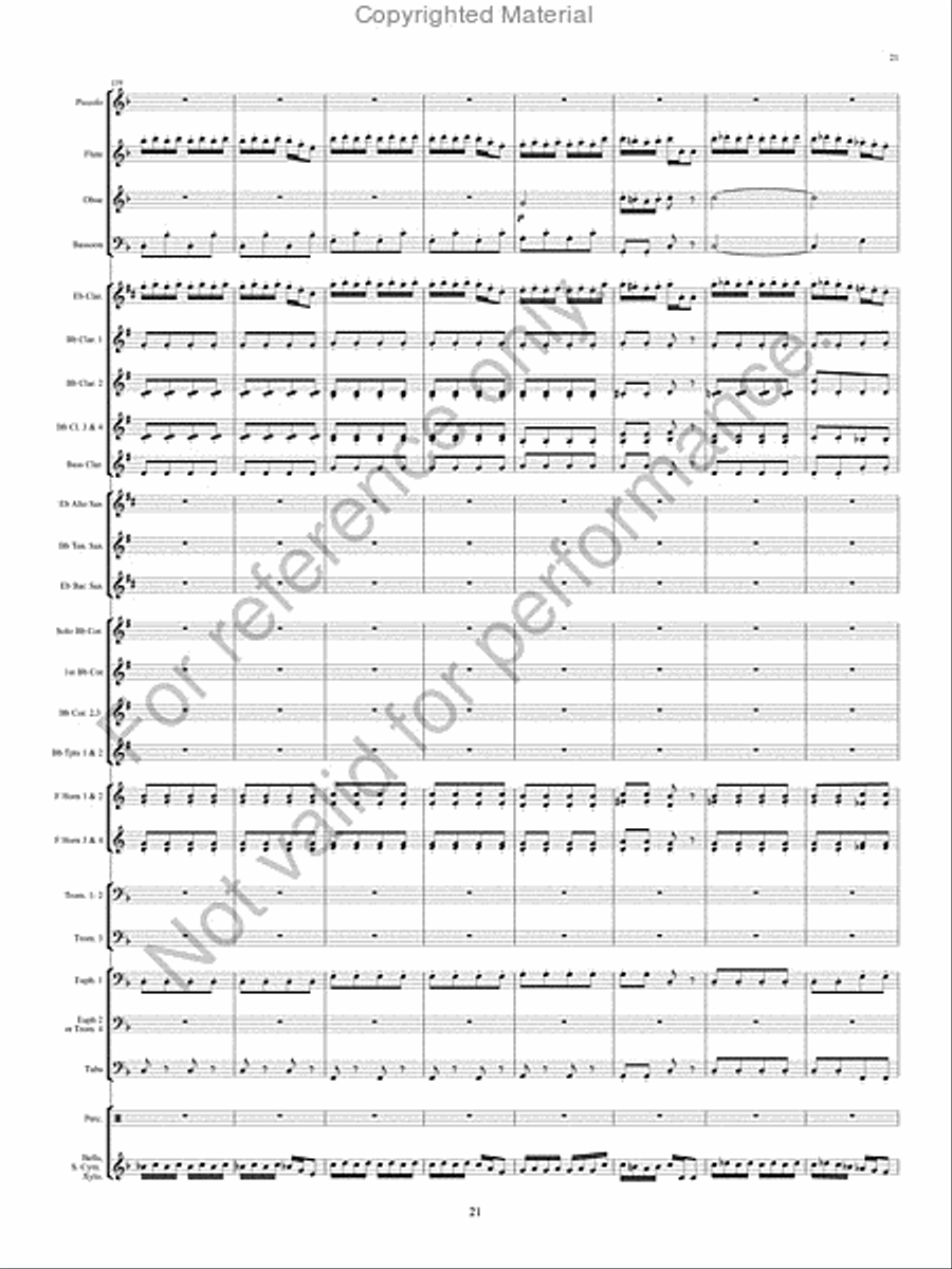 The Pirates of Penzance Concert Band scores gallery preview page 22