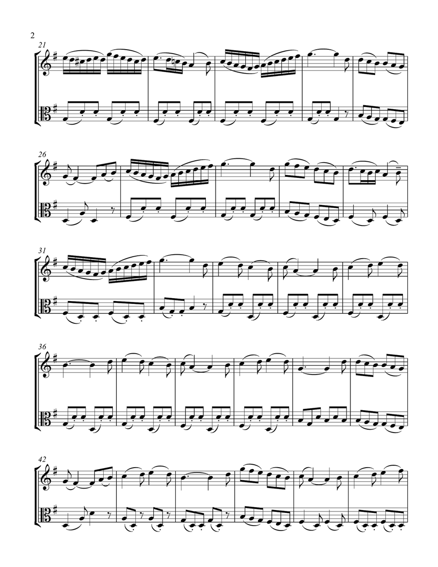 Carnival of Venice for violin & viola duet String Duet scores gallery preview page 2