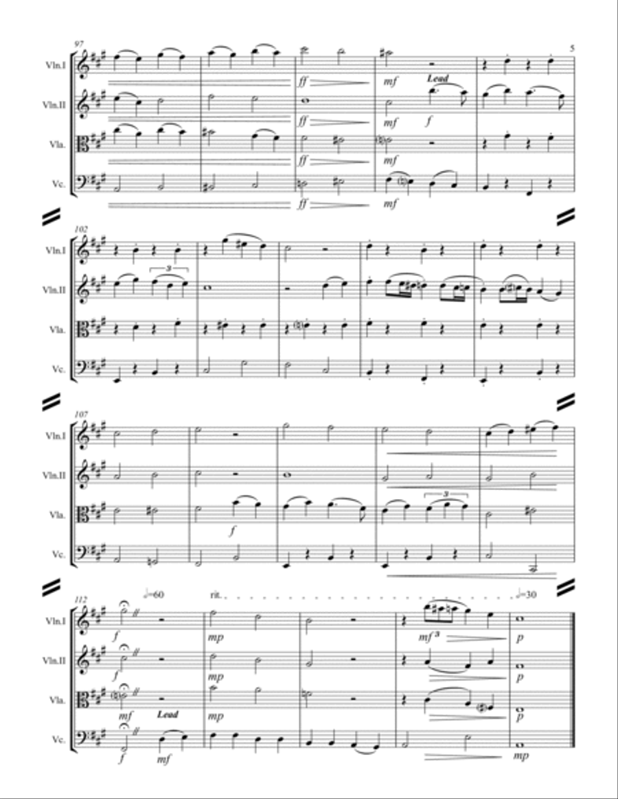 Cheek To Cheek String Quartet scores gallery preview page 6