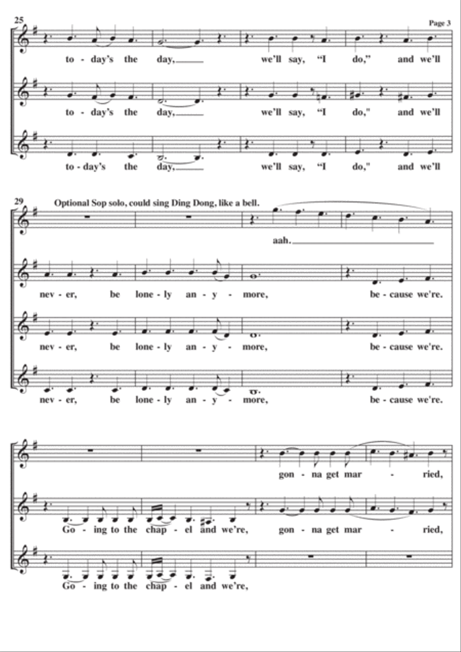 Chapel Of Love Chapel Of Love SSA scores gallery preview page 3