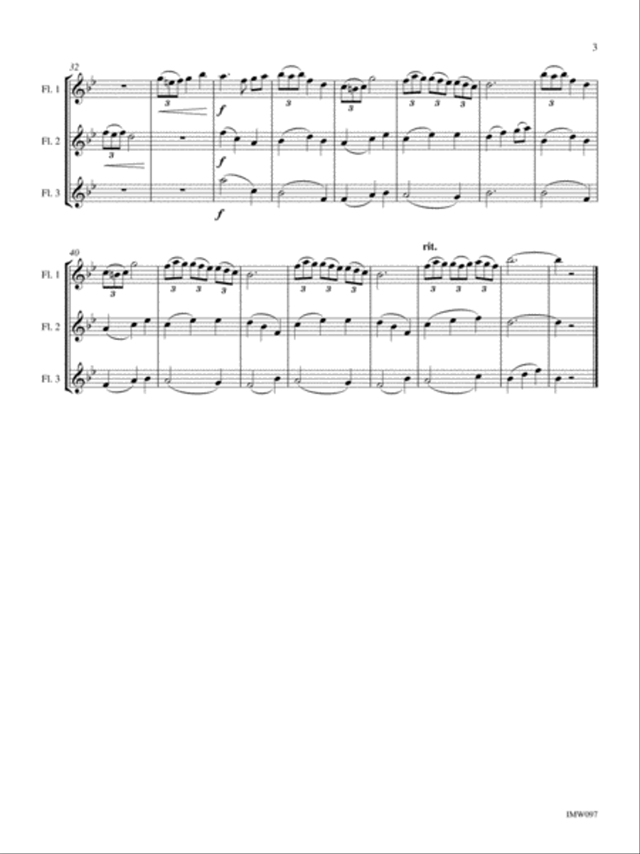 Beautiful Dreamer Flute Trio scores gallery preview page 4