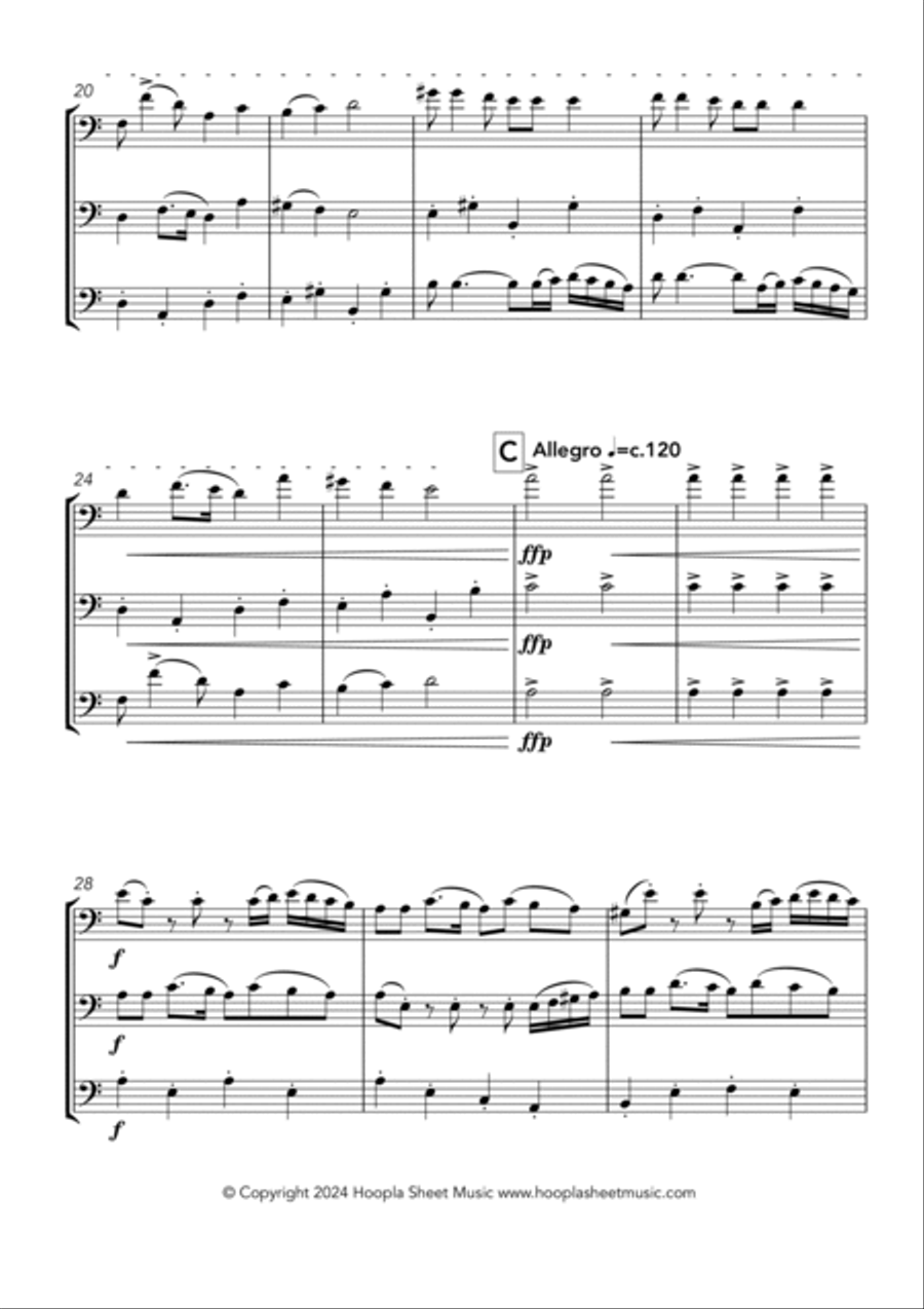Hava Nagila Hava Nagila String Trio scores gallery preview page 3