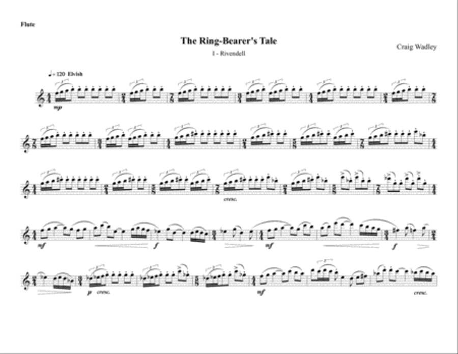 The Ring-Bearer's Tale Flute Solo scores gallery preview page 4