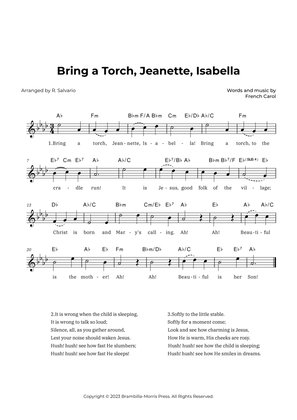 Bring a Torch, Jeanette, Isabella (Key of A-Flat Major)