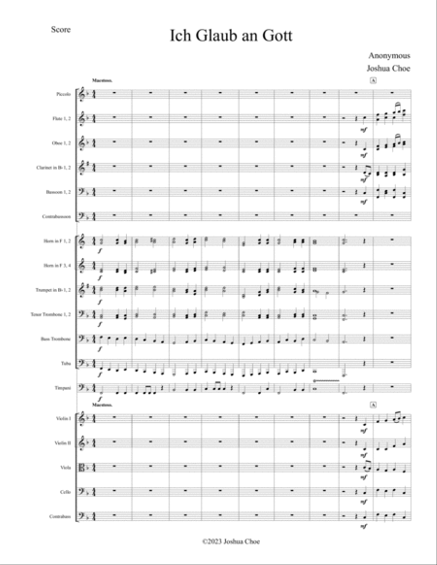 Ich Glaub an Gott Full Orchestra scores gallery preview page 3